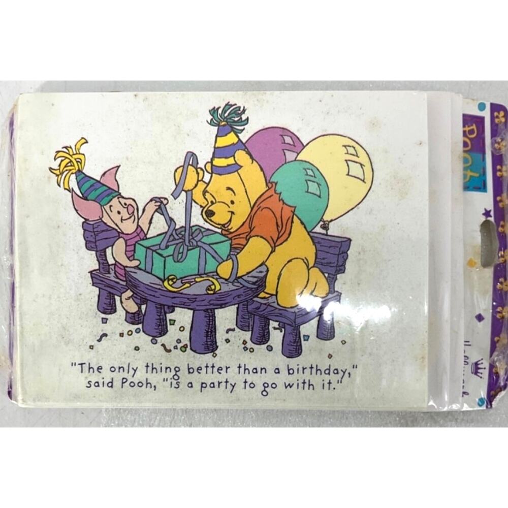 Vintage Deadstock Hallmark Birthday Cards Winnie The Pooh and Piglet, Lot of 3
